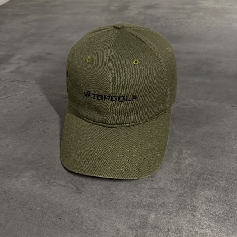 Callaway Topgolf Hat Mens Olive Army Green Adjustable Strapback Dad Cap Golf